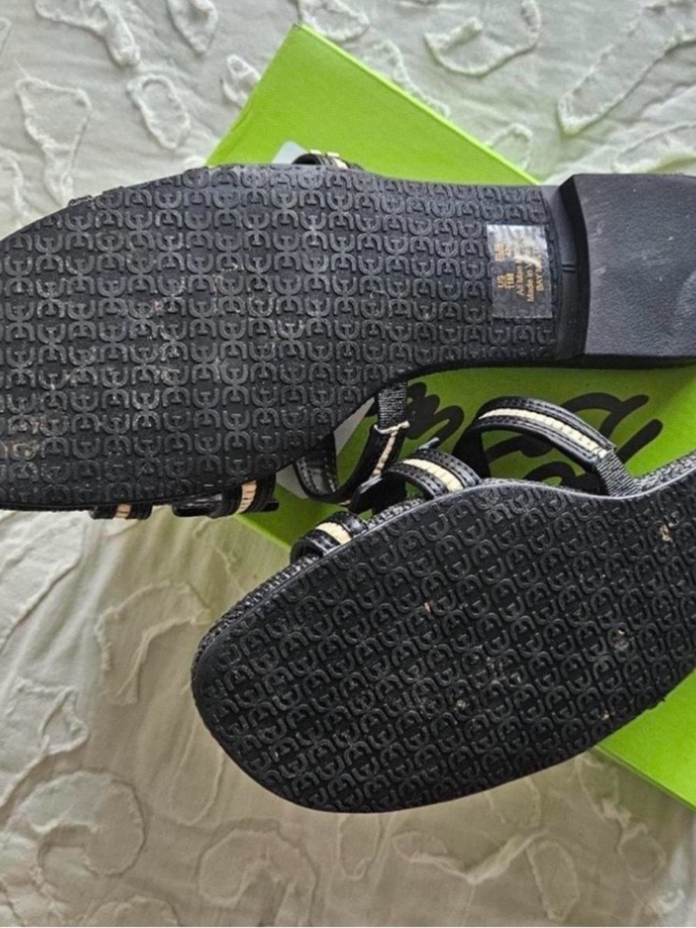 Sam Edelman Black and Natural Bay Multicolor Slide Sandal - Picture 2 of 4